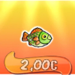 Símbolo de pez con premio