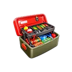 Caja de pesca roja