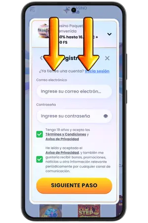 Completa el proceso de registro